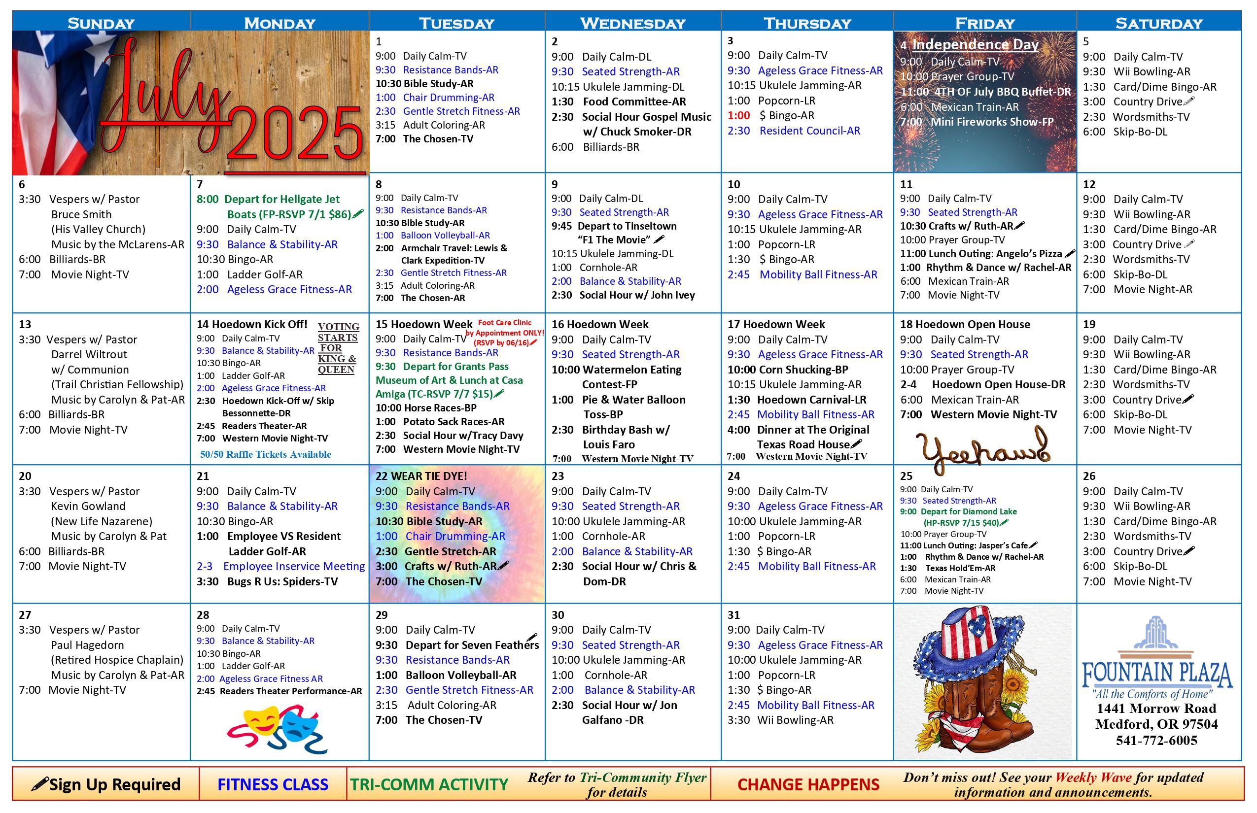 July 2025 Calendar