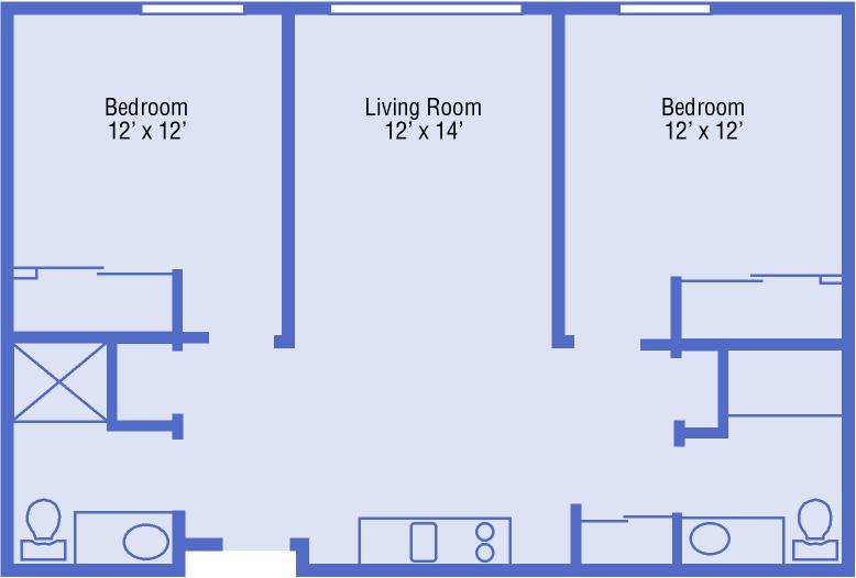 Two Bedroom - Floor Plan
